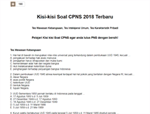 Tablet Screenshot of kisikisisoalcpns.com